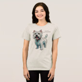 Love me, Love my Westie, Bewerkbare tekst Tri-Blend Shirt (Voorkant volledig)