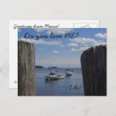 Love Me Maine Briefkaart (Voorkant / Achterkant)