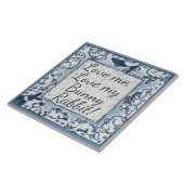 Love me My Rabbit Delft Blue White Dedham Tegeltje (Zijkant)
