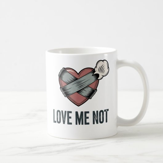 Love Me Not | Funny Heartbreak Design  Koffiemok (Rechts)