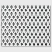 Love Me Skull Wrapping_white Cadeaupapier (Vlak)