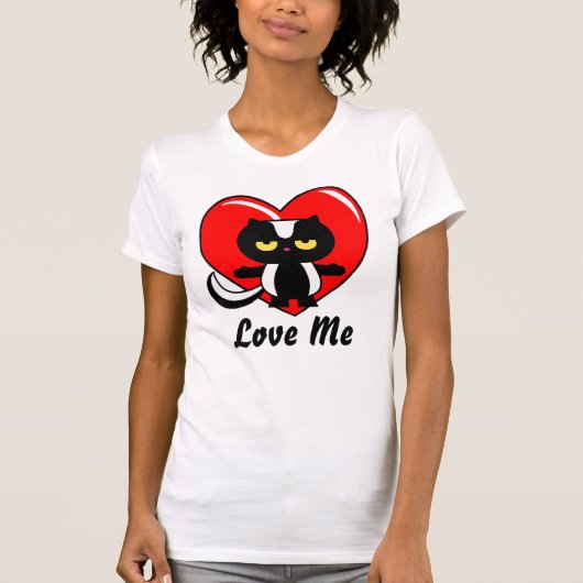  Love Me Skunk Heart Valentijn T-shirt (Voorkant)