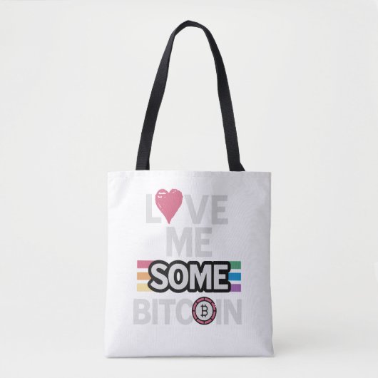 "Love me Some Bitcoin" Canvas tas (Voorkant)