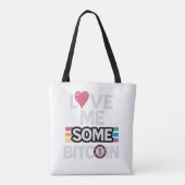 "Love me Some Bitcoin" Canvas tas (Achterkant)