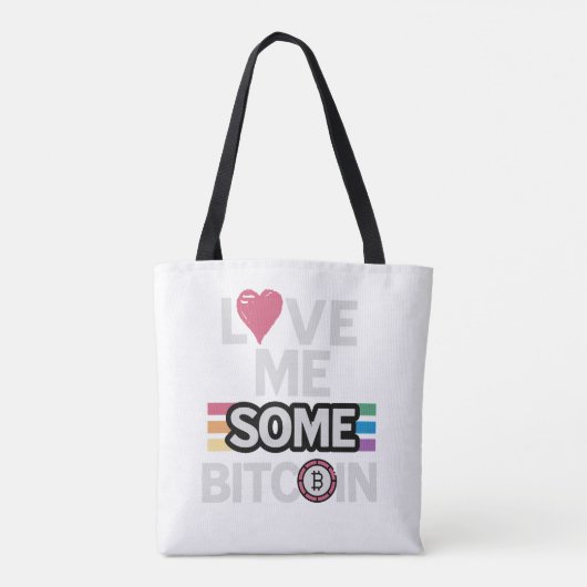 "Love me Some Bitcoin" Canvas tas (Achterkant)