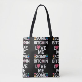 "Love me Some Bitcoin" Zwarte Canvas tas