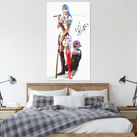 LOVE ME TENDER CANVAS AFDRUK (Insitu (Slaapkamer))