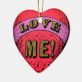 Love Me Tender:  hart badge Keramisch Ornament (Links)