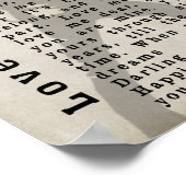 Love Me Tender Pose Shadow Song Lyric Print (Hoek)