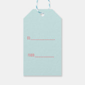 Love Me Turquoise Valentijnsdag Cadeaulabel (Achterkant)