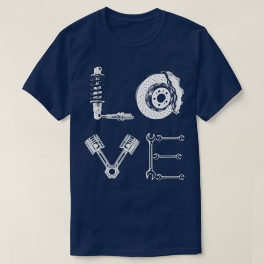 Love Mechanic Im A Mechanic T-shirt (Design voorkant)
