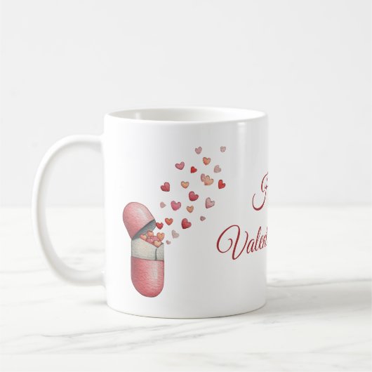 Love Medicine Valentine's Day Design Koffiemok (Links)