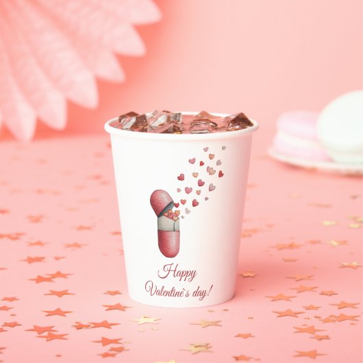 Love Medicine Valentine's Day Design Papieren Bekers (Insitu)