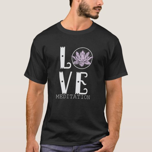 Love Meditation Namaste T-shirt (Voorkant)