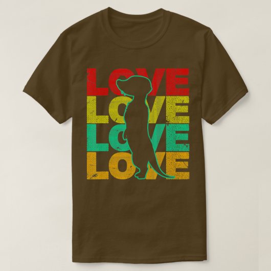 Love Meerkat Suricate Wilderness Africa Animals Zo T-shirt (Design voorkant)