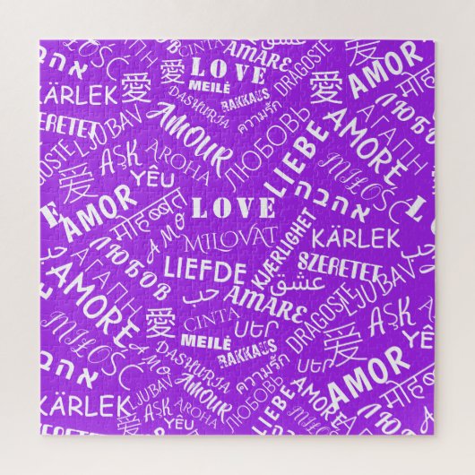 LOVE - Meertalig Internationaal - Kies Kleur Legpuzzel (Verticaal)