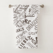 LOVE - Meertalige - internationaal Bad Handdoek (Insitu)