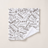 LOVE - Meertalige - internationaal Bad Handdoek (Wasdoekje)