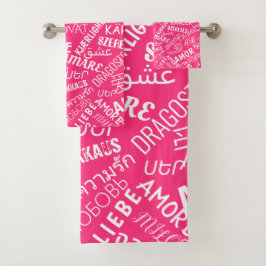 LOVE - Meertalige -  internationaal Bad Handdoek