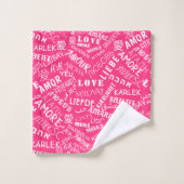 LOVE - Meertalige -  internationaal Bad Handdoek (Wasdoekje)