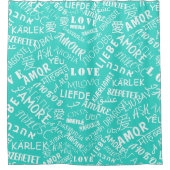 LOVE - Meertalige -  internationaal Douchegordijn (Voorkant)