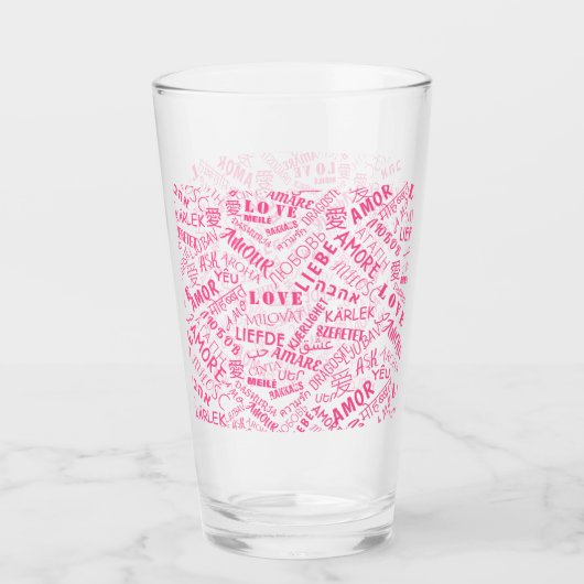 LOVE - Meertalige - internationaal Glas (Voorkant)
