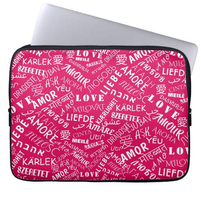 LOVE - Meertalige -  internationaal Laptop Sleeve (Voorkant)