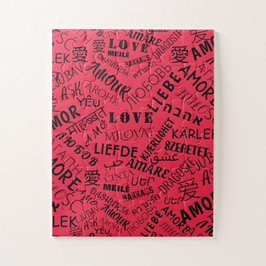 LOVE - Meertalige -  internationaal Legpuzzel (Verticaal)