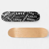 LOVE - Meertalige - internationaal Persoonlijk Skateboard (Horizontaal)