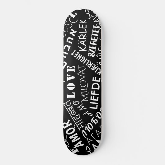 LOVE - Meertalige - internationaal Persoonlijk Skateboard (Voorkant)
