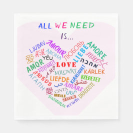 LOVE - Meertalige -  internationaal Servet