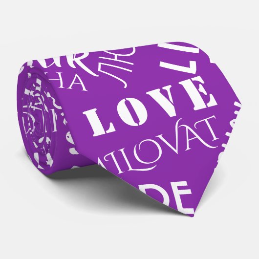 LOVE - Meertalige -  internationaal Stropdas (Opgerold)