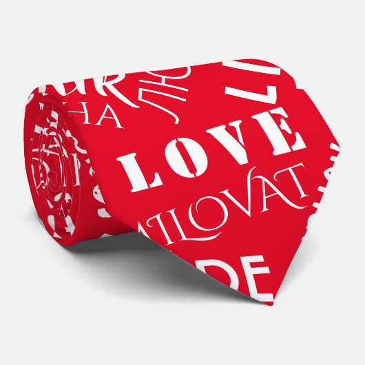 LOVE - Meertalige -  internationaal Stropdas (Opgerold)