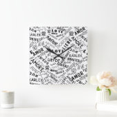 LOVE - Meertalige -  internationaal Vierkante Klok (Huis)