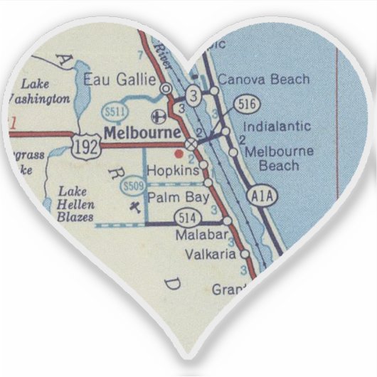 Love Melbourne Beach Florida Sticker (Voorkant)