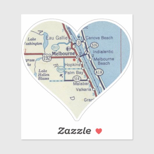 Love Melbourne Beach Florida Sticker (Vel)