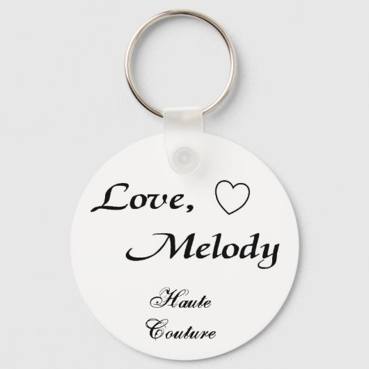 love melody Haute Couture - Gepersonaliseerd Sleutelhanger (Voorkant)