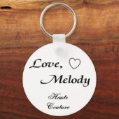 love melody Haute Couture - Gepersonaliseerd Sleutelhanger (Voorkant)