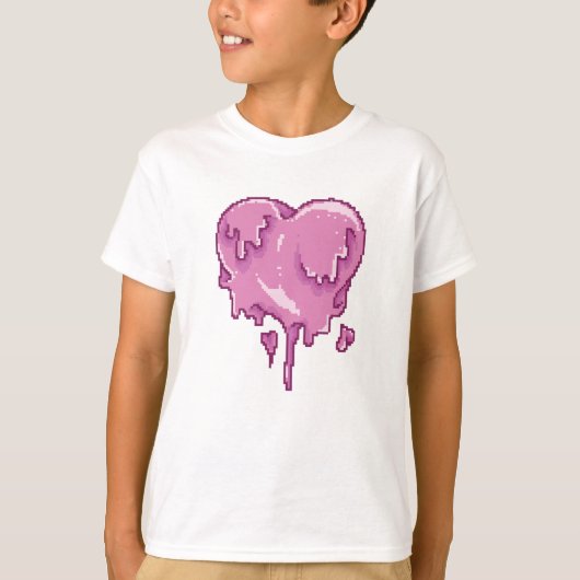 Love Melt Pixel Art T-shirt (Voorkant)
