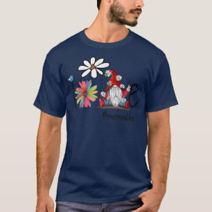 Love Mema Life Gnome Flower Art Bird T-shirt