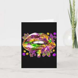 Love Men Lips Mardi Gras Carnival Fat Kaart