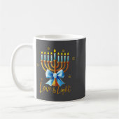 Love Menorah Chanukah Light Hanukkah Blue Coquette Koffiemok (Links)
