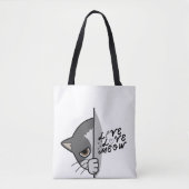 love meow cat lover design #catlover #catlife #cat tote bag (Voorkant)