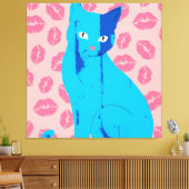 Love Meow-ment Canvas Afdruk (Insitu (Woonkamer))