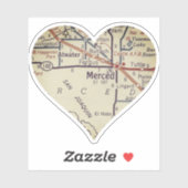 Love Merced CA  kaart Sticker (Vel)
