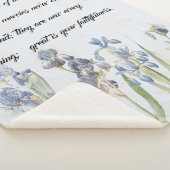 Love Mercy of God Blue Iris Flowers Sherpa Blanket Deken (3/4)