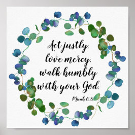 Love Mercy Scripting Custom Inspirerend Quote Poster