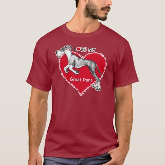 Love MerleB Great Dane UC T-shirt (Voorkant)
