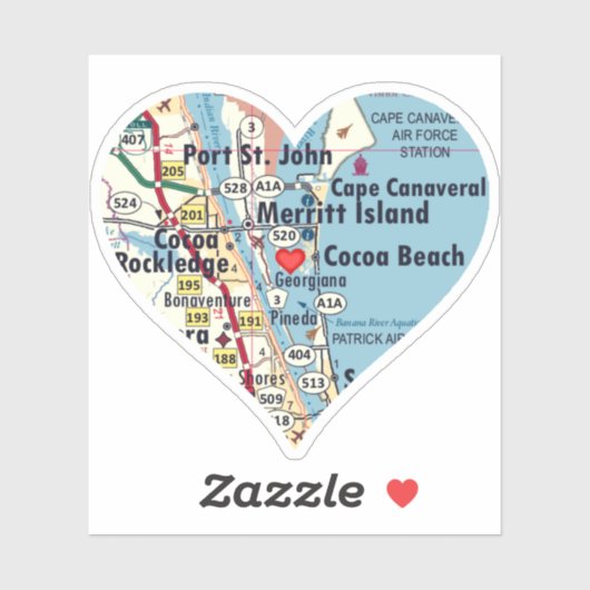 Love Merritt Island Florida Sticker (Vel)