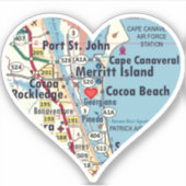 Love Merritt Island Florida Sticker (Voorkant)